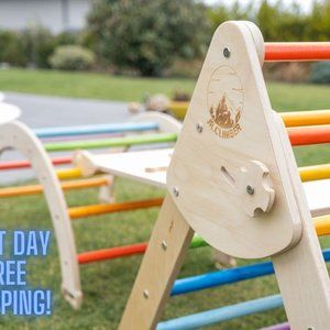 Rock climbing triangle rock slide set